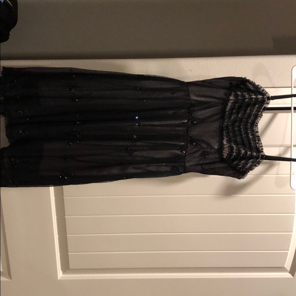 Black dress with sequins and chifon